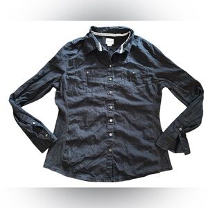 Womens converse one star long sleeve button up